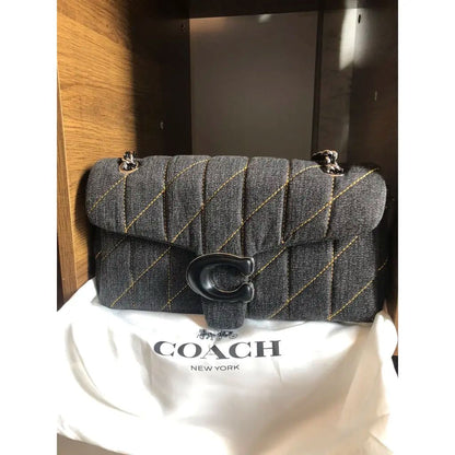 COACH Denim Quilted Tabby Bag