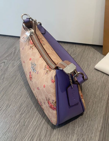 COACH Teri Shoulder Bag in Signature Canvas Floral Print – With Dust Bag