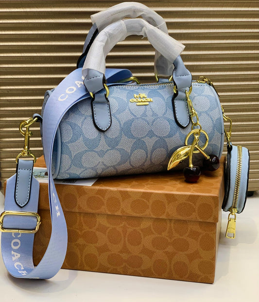 Coach Dupe Shoulder Bag – Cherry Detail