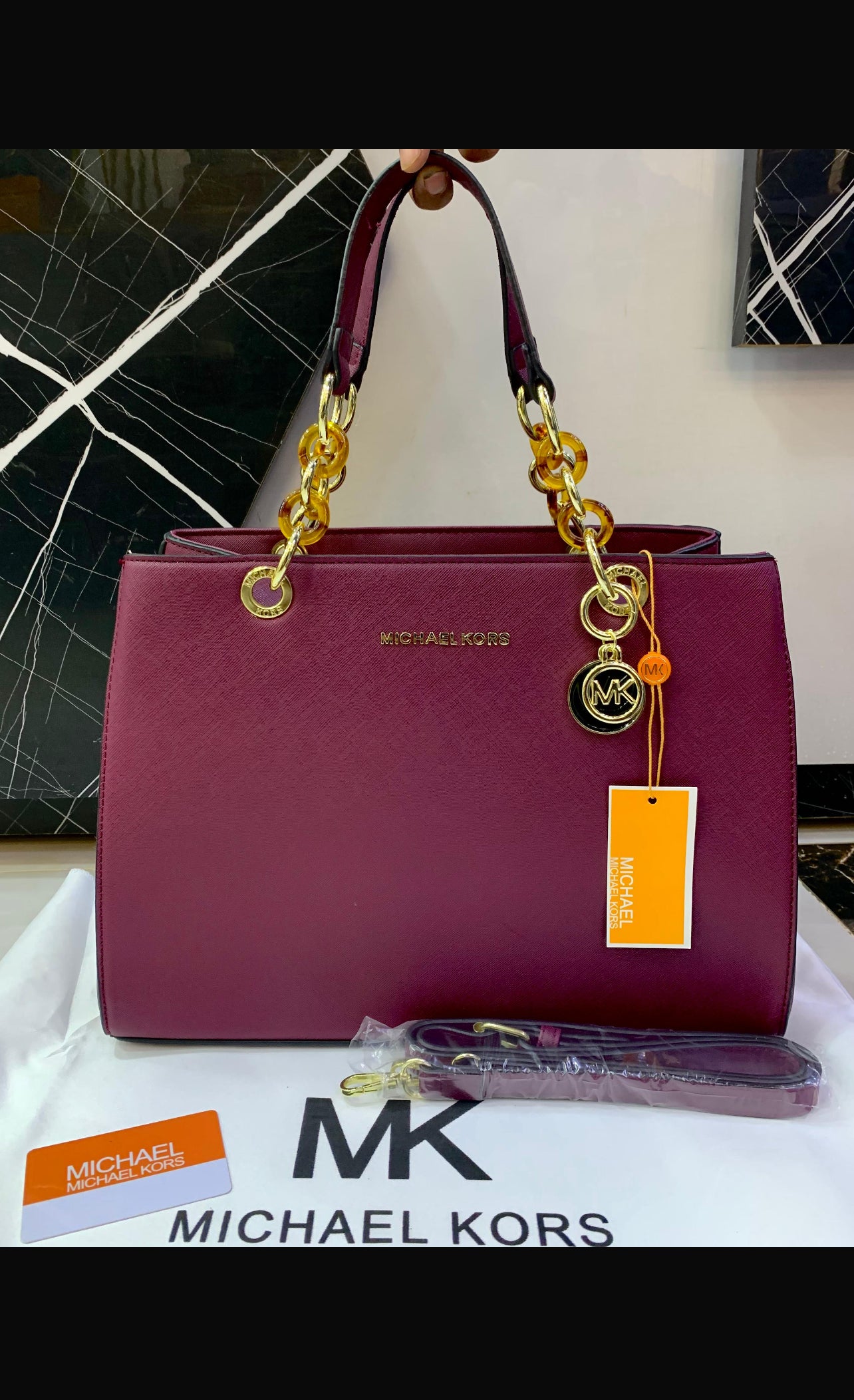 Michael Kors Signature Logo Tote Bag