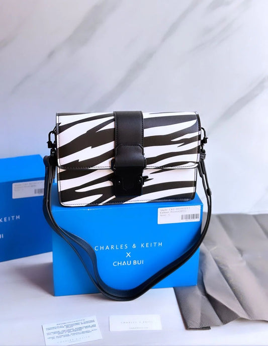 Charles & Keith Push-Lock Shoulder Bag – With Box & Tag