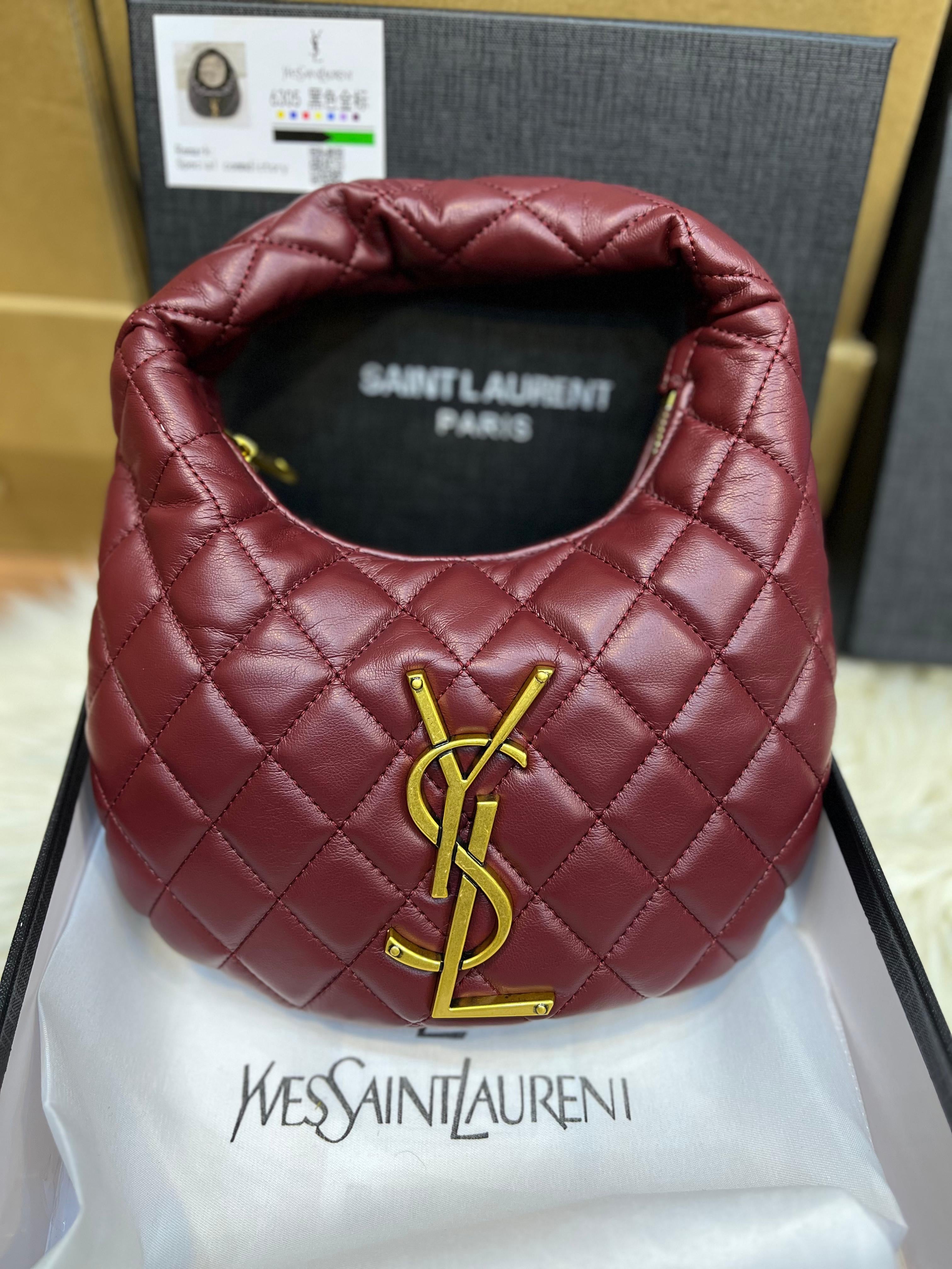 Saint Laurent YSL Icare Baby – Quilted Nappa Hortensia