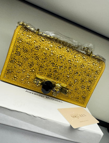 Alexander McQueen Crystal-Embellished Mini Jewelled Satchel – Luxe Statement