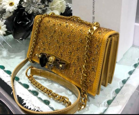 Alexander McQueen Crystal-Embellished Mini Jewelled Satchel – Luxe Statement