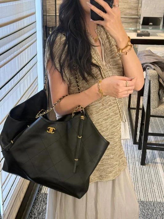 Chanel 25S Maxi Coco Shopping Tote – Calfskin Leather