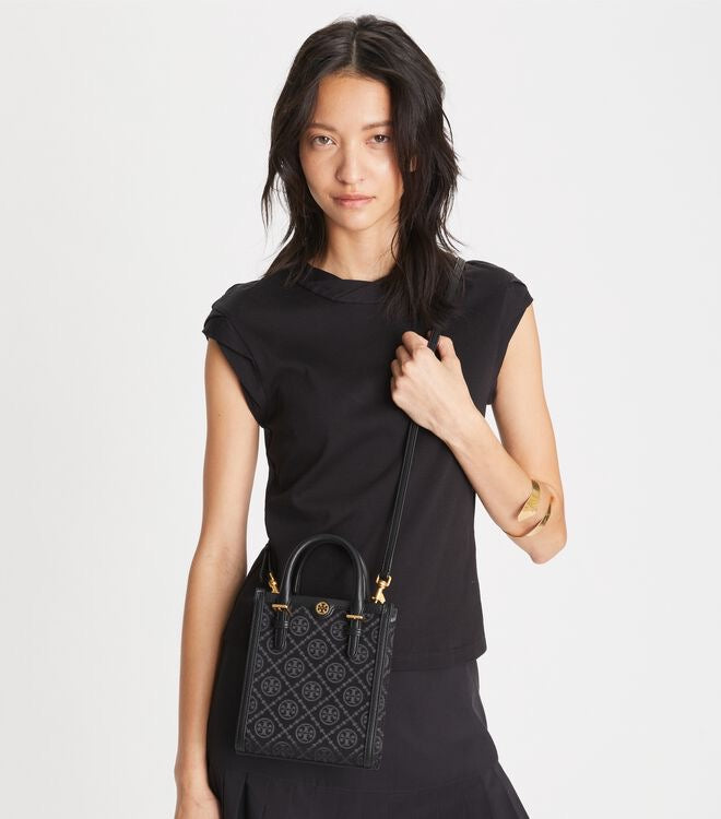 Tory Burch Mini T Monogram Tote –  (With Box)