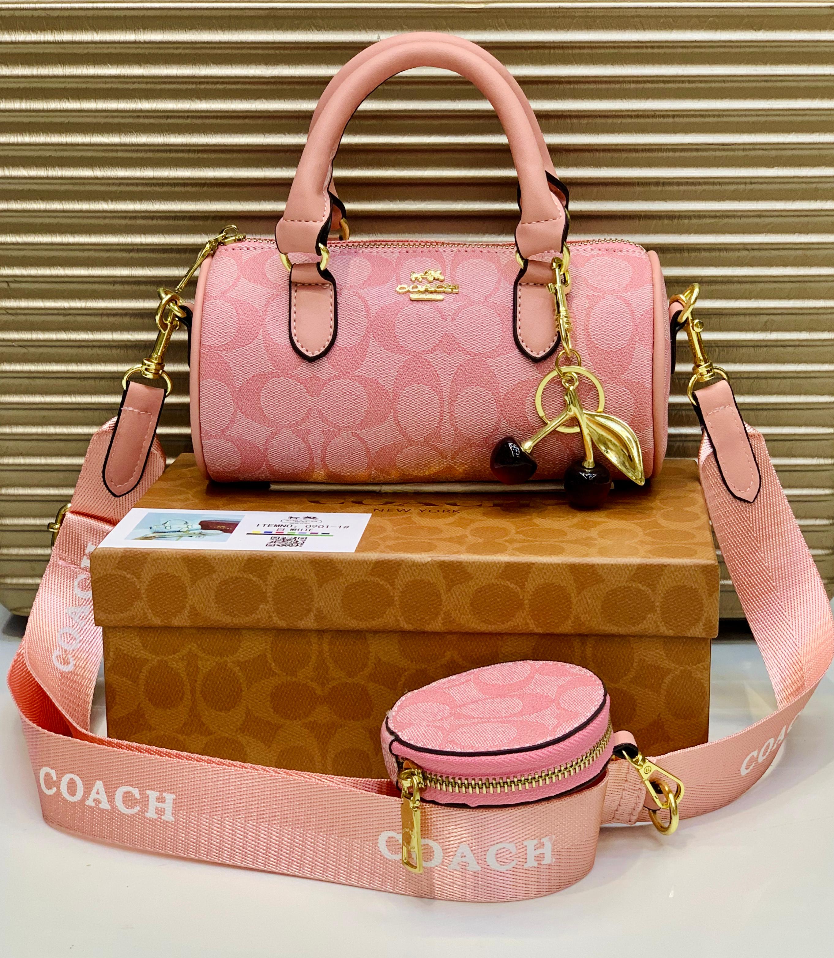 Coach Dupe Shoulder Bag – Cherry Detail