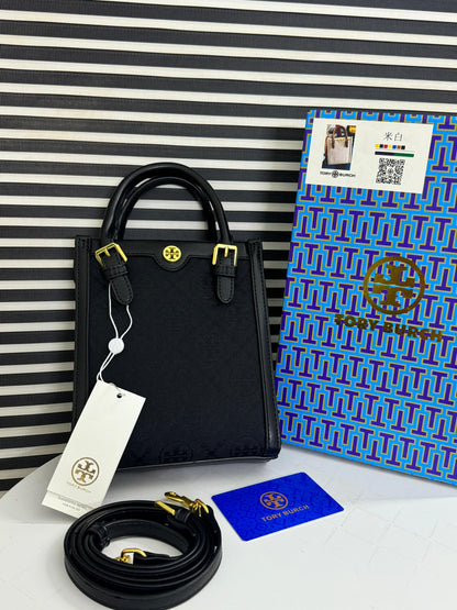 Tory Burch Mini T Monogram Tote –  (With Box)