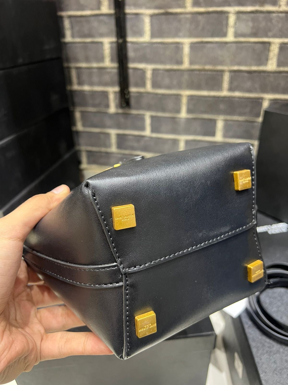 Saint Laurent Le 37 Mini in Shiny Leather