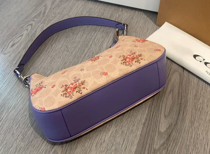 COACH Teri Shoulder Bag in Signature Canvas Floral Print – With Dust Bag