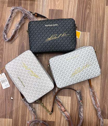 MICHAEL KORS Jet Set Medium Logo Signature Crossbody Bag – Chic Everyday Style