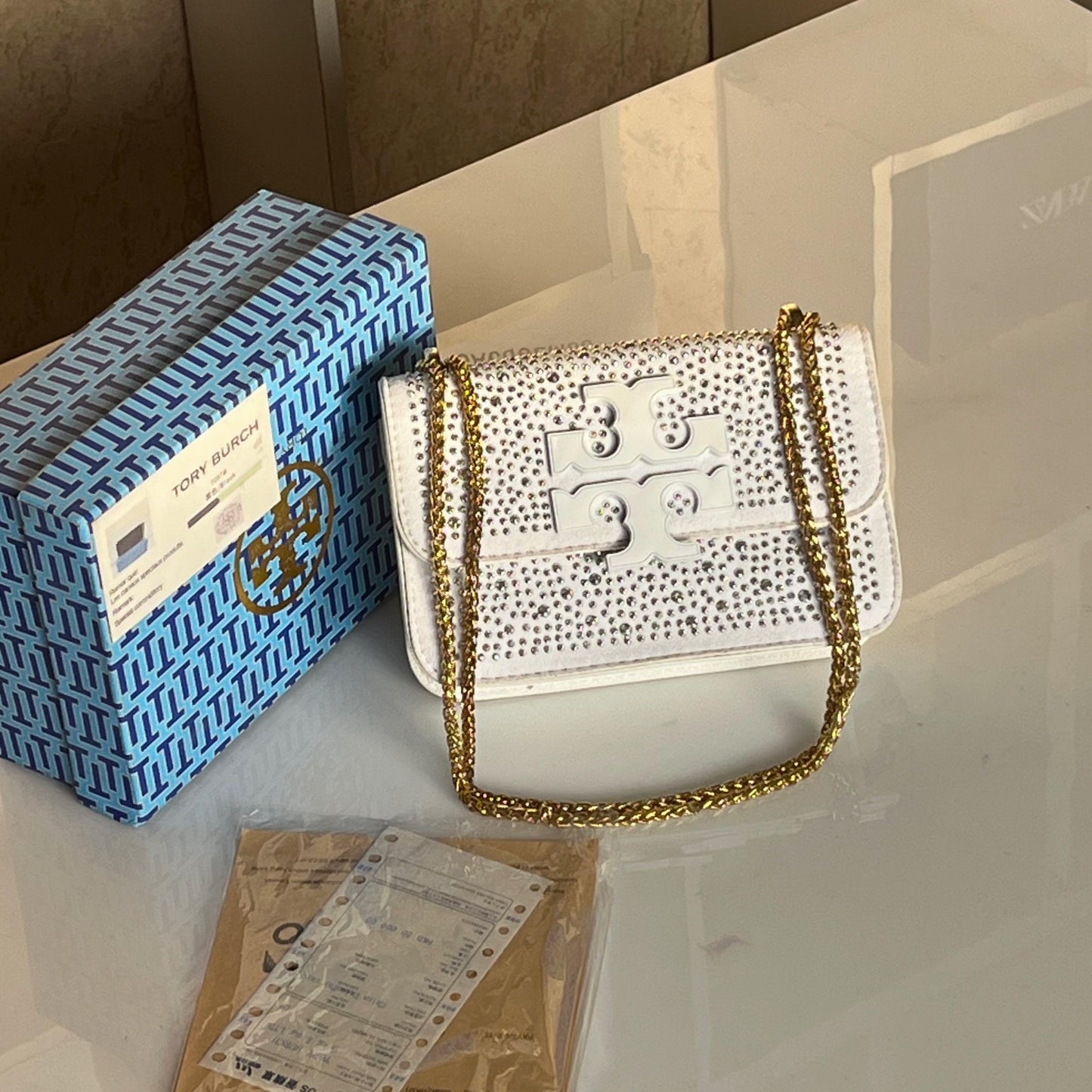 Eleanor Small Convertible Shoulder Bag – Chain-Link Elegance