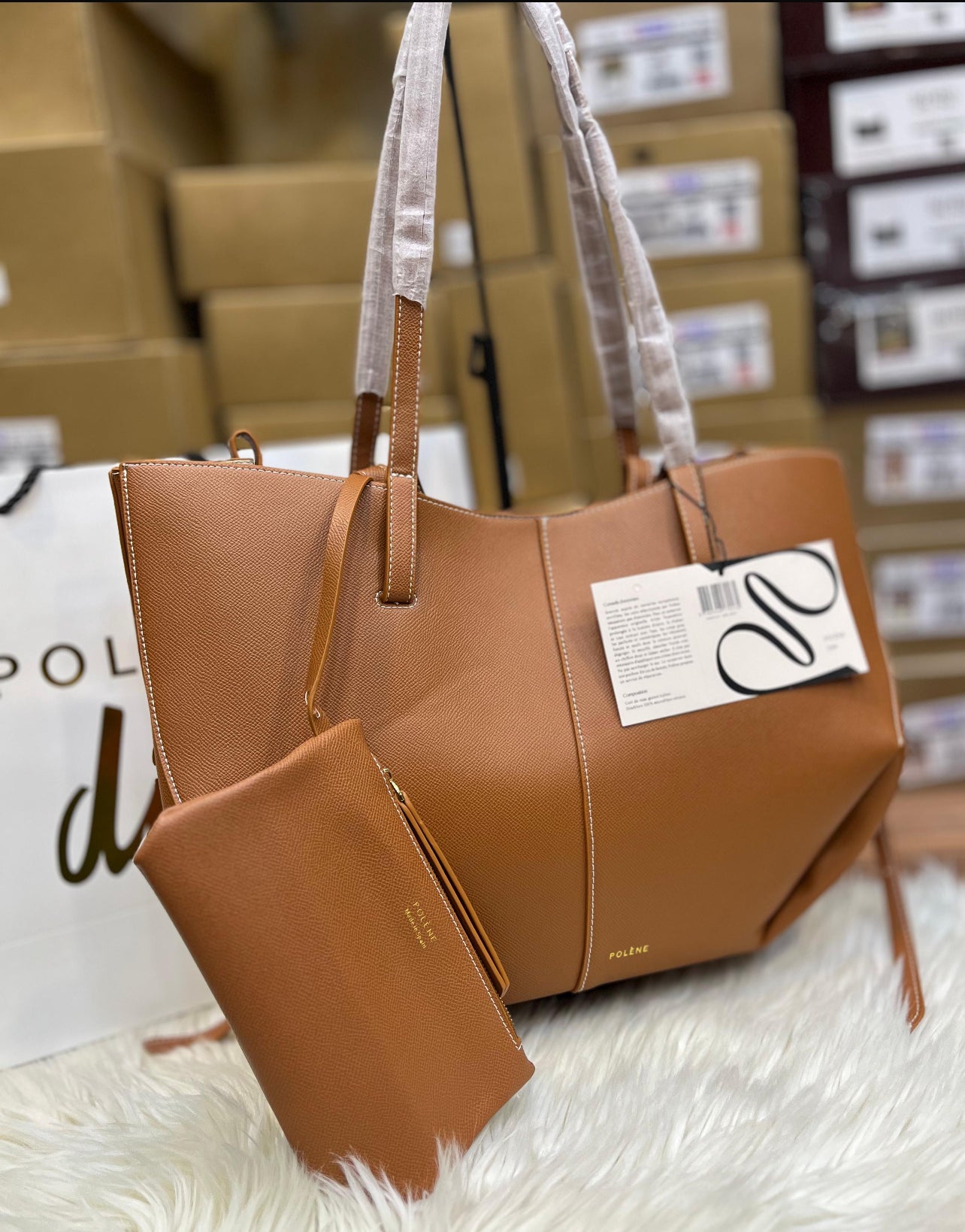 POLÉNE Cyme Large – Edition Textured Tote