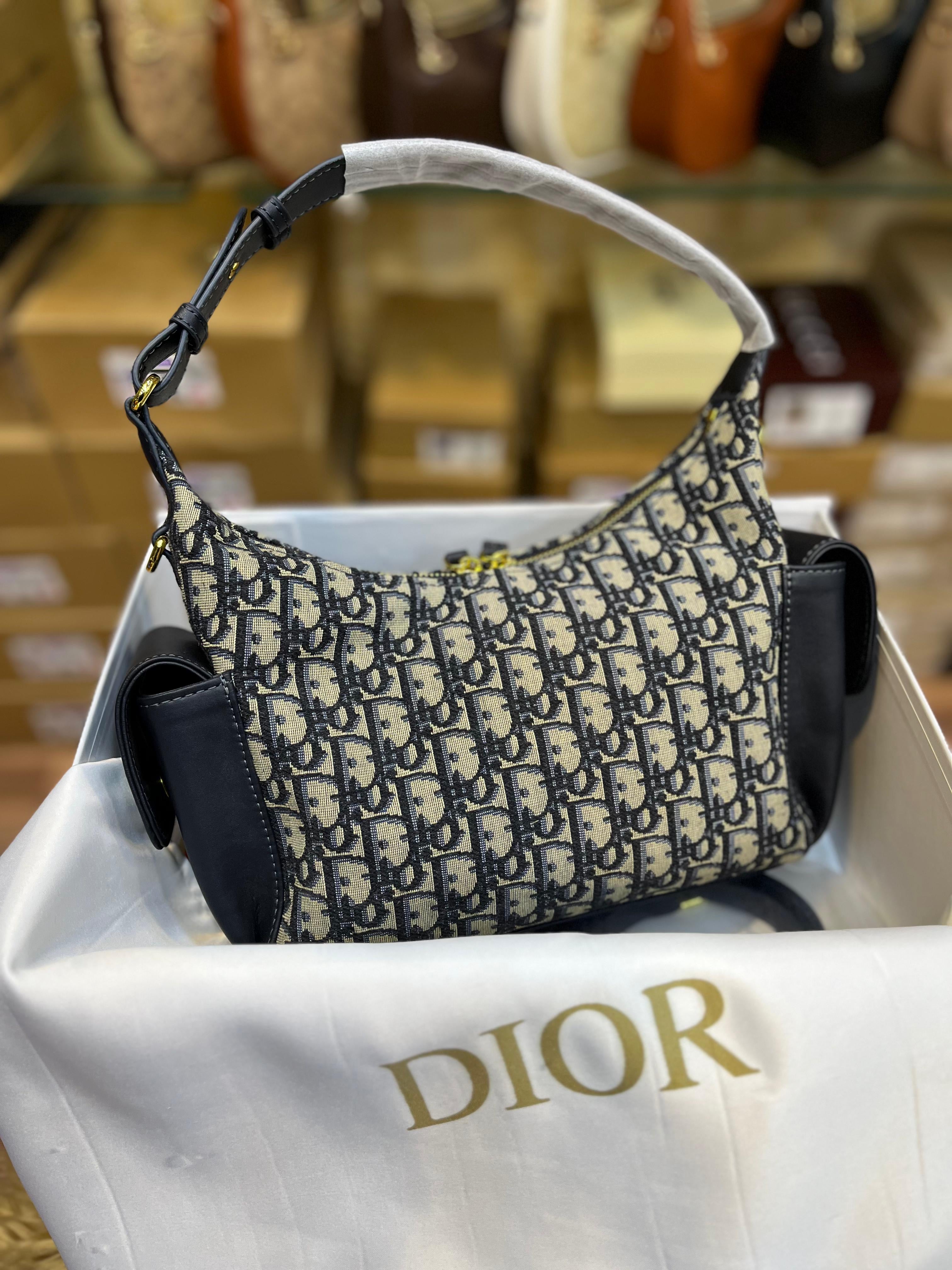 Dior Medium D-Dream Bag – Blue Oblique Jacquard