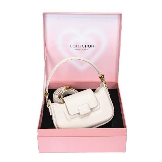 CHARLES & KEITH Koa Leather Push-Lock Top Handle Bag