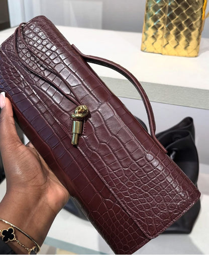 Bottega Veneta Python Andiamo Clutch Bag