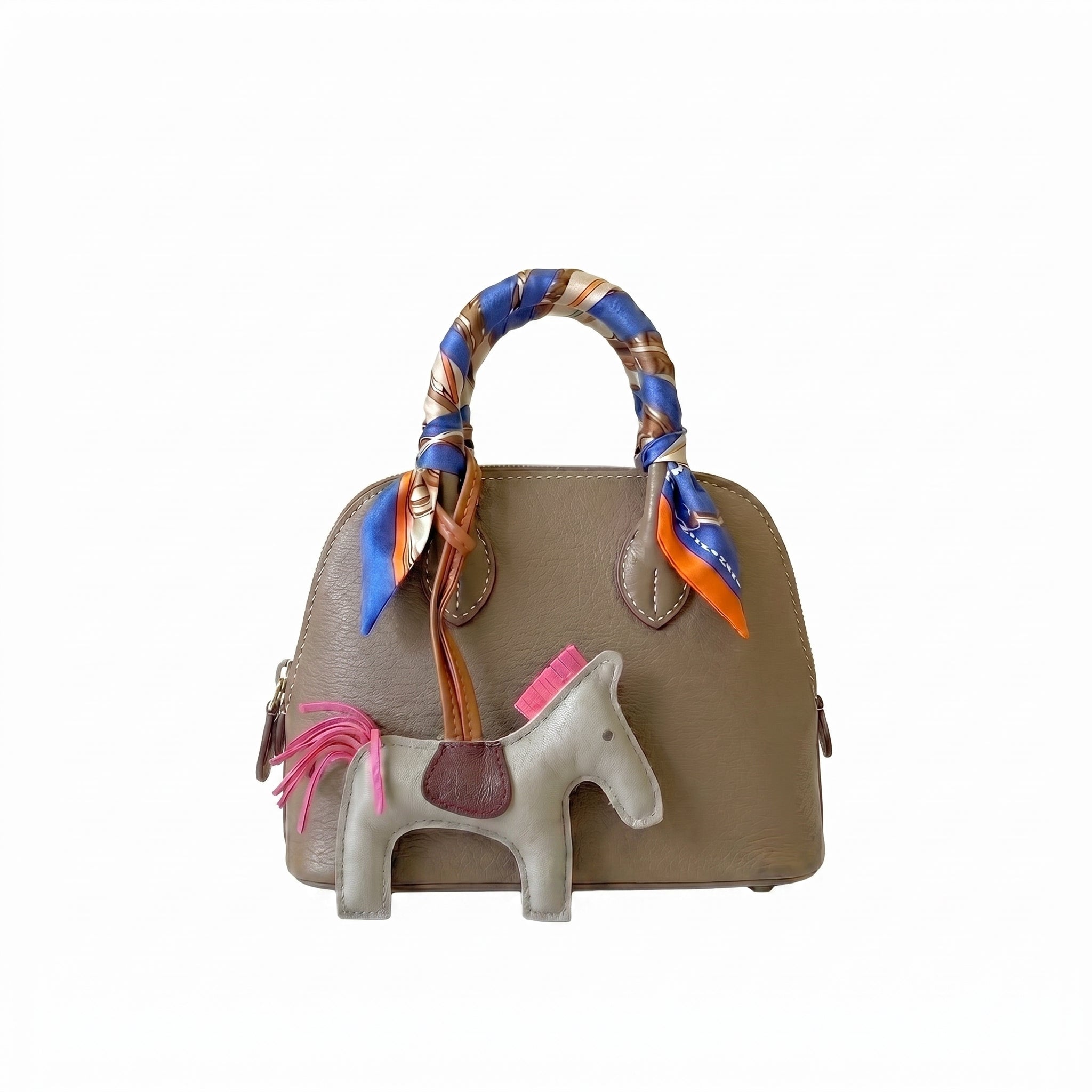 Mini Luxe Top Handle Bag with Rodeo Charm & Scarf – Gift Box Included