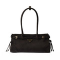 Prada-Inspired Bonnie Medium Suede Handbag