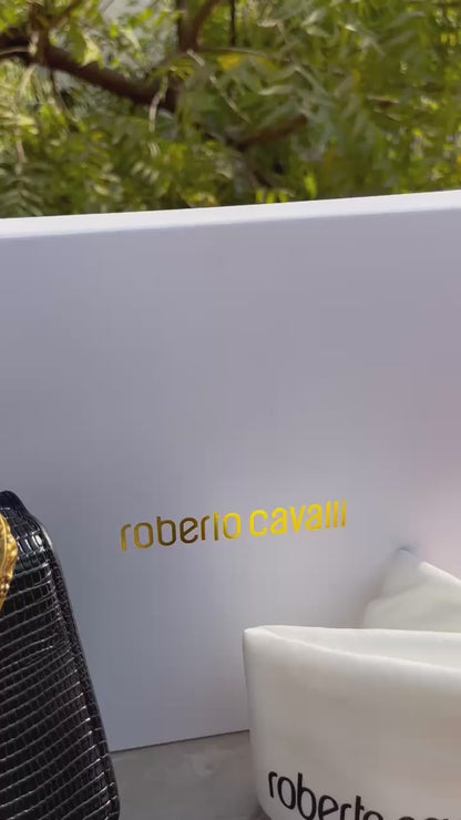 Roberto Cavalli Bordeaux Serpenti Medium Bag