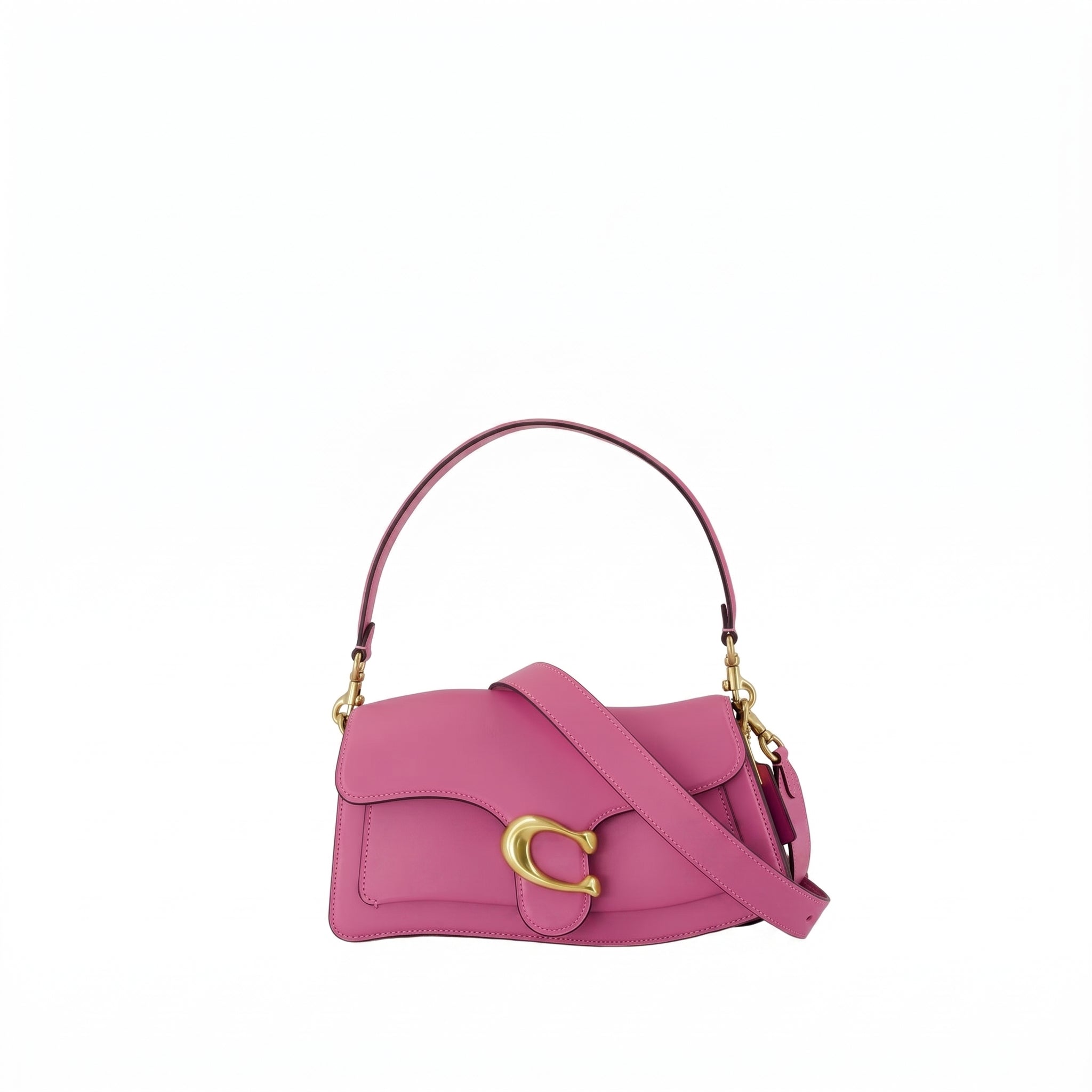 Refined Calf Leather Crossbody Bag – Dual Strap, Sleek Carry